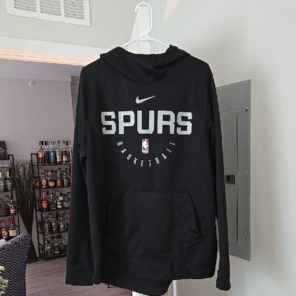 Nike Black Spurs Basketball Hoodie
